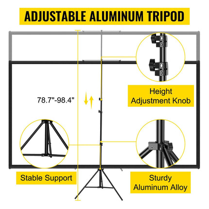 Portable Tripod Projector Screen 60-100 Inch - Wnkrs