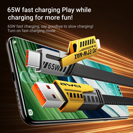 Four-in-One Ultra-Fast 65W PD Charging Cable