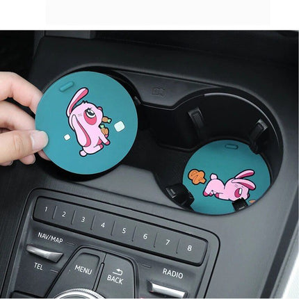 2-Piece Cartoon Animal Silicone Car Mug Coasters - Wnkrs