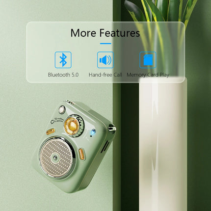 Mini haut-parleur Bluetooth rétro avec radio FM