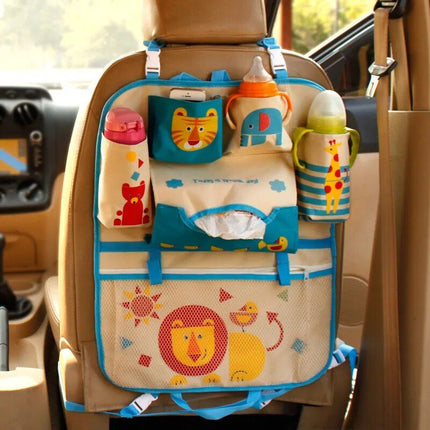 Fun and Functional Kids Cartoon Car Back Seat Organizer - Wnkrs