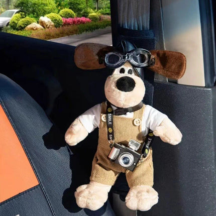 Cartoon Dog Plush Car Seat Belt Shoulder Protector - Wnkrs