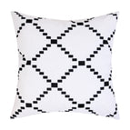 2 pièces 18x18 pouces / Blanc avec motif diamant noir