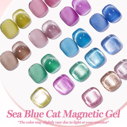 Esmalte de uñas en gel con purpurina magnética de gato