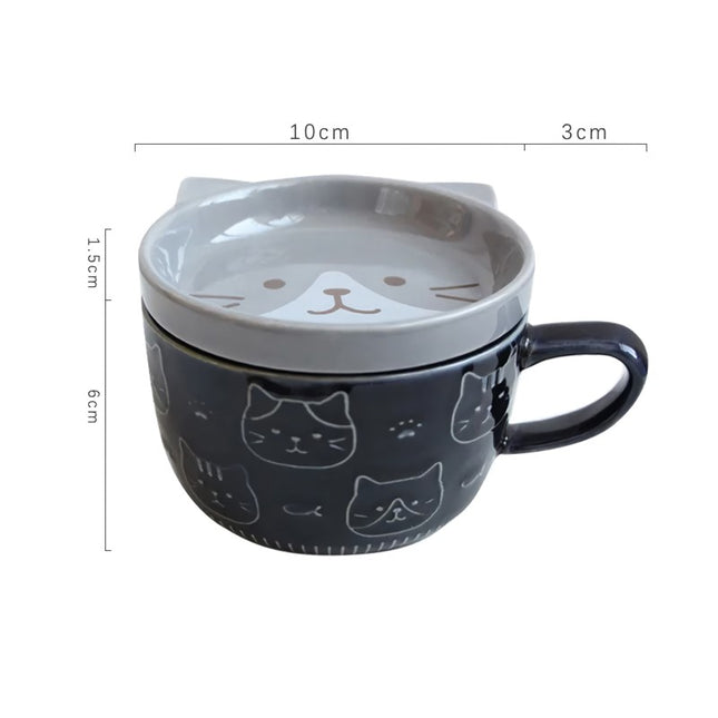 Taza de café con dibujos de animales