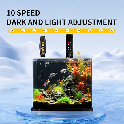 Lampe LED rotative à 360° pour aquarium avec minuterie