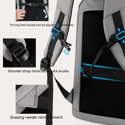 Mochila de plástico para hombre, resistente al agua, para estudiantes, deportes electrónicos, estuche rígido, para computadora, para el trabajo