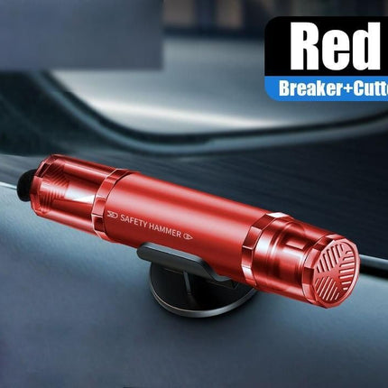 2-in-1 Car Emergency Safety Hammer: Window Glass Breaker & Seat Belt Cutter - Wnkrs