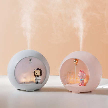 Lampe d'aromathérapie de dessin animé mignon et mini humidificateur d'air USB