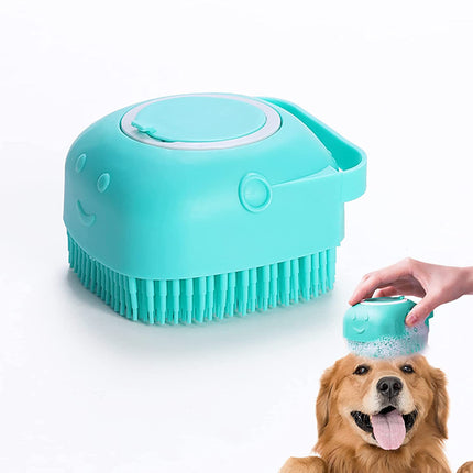 Brosse de bain en silicone pour chien