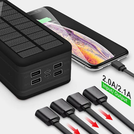 100000mAh Magnetic Wireless Solar Power Bank with Super Fast Charging & 4 USB Ports - Wnkrs