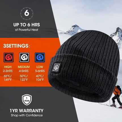 Winter Warmth Rechargeable Heated Beanie - Wnkrs