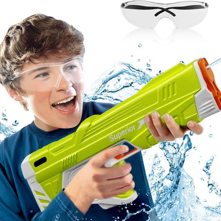 Pistolet à eau électrique avec absorption d'eau automatique pour enfants et adultes