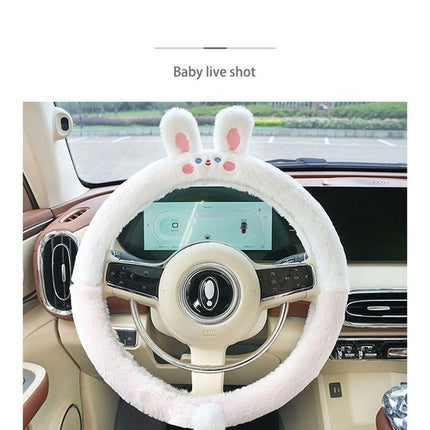 New Cute Lovely Animal Fluff Leather Steering Wheel Covers - Wnkrs