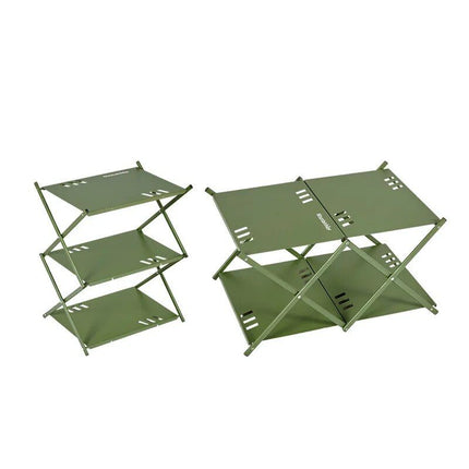 Multi-Level Portable Folding Camping Shelf – Aluminum Outdoor BBQ Table Rack - Wnkrs