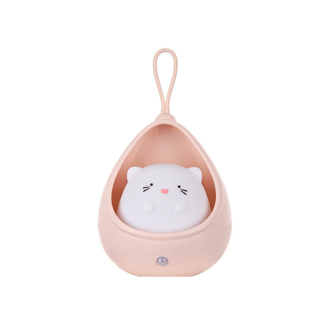 Veilleuse LED en forme d'animal mignon avec capteur à induction humaine – Lampe murale rechargeable par USB pour enfants