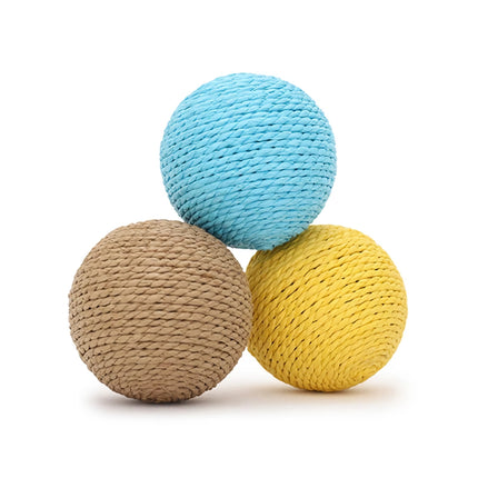 Pelota de sisal interactiva para rascar con sonido: juguete divertido y atractivo para gatos