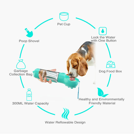 Station d'hydratation portable 3 en 1 pour animaux de compagnie