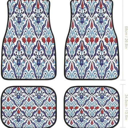 Vintage Persian-Turkish Patterned Car Floor Mats (4-Piece Set) - Wnkrs