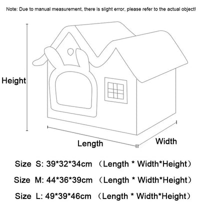 Foldable Winter Warm Cat House: Bed for Small Pets