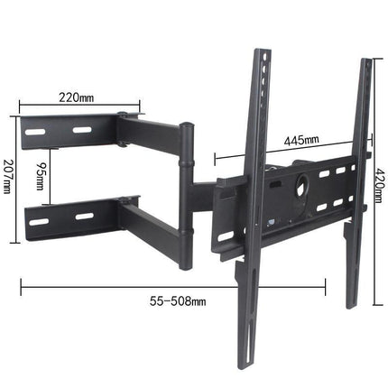 Soporte de pared para TV de movimiento completo de 32" a 58" con brazos articulados e inclinación