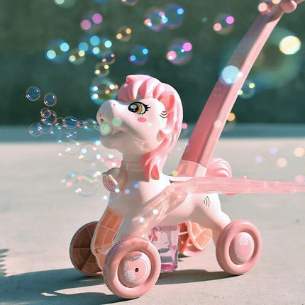 Electric Unicorn Bubble Cart with Music & Lights: A Magical Playtime Experience - Wnkrs