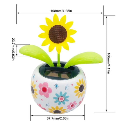 Sunny Bloom Solar-Powered Dancing Flower & Butterfly Bobblehead - Wnkrs