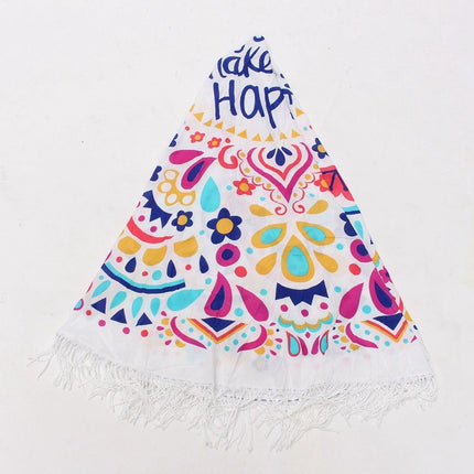 Printed Tassel Round Beach Towels And Yoga Mat - Wnkrs