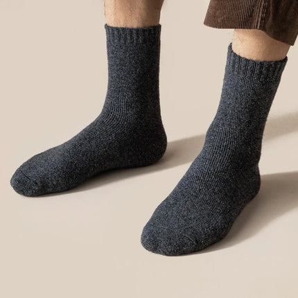 6 paires de chaussettes d'hiver en laine super épaisses