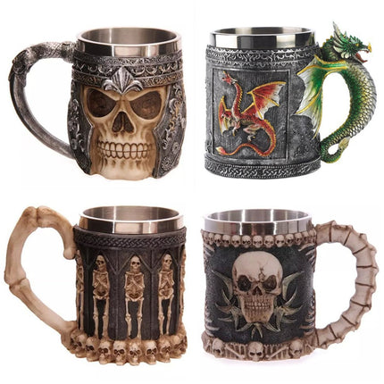 400ML 3D Skull Mugs Coffee - Wnkrs