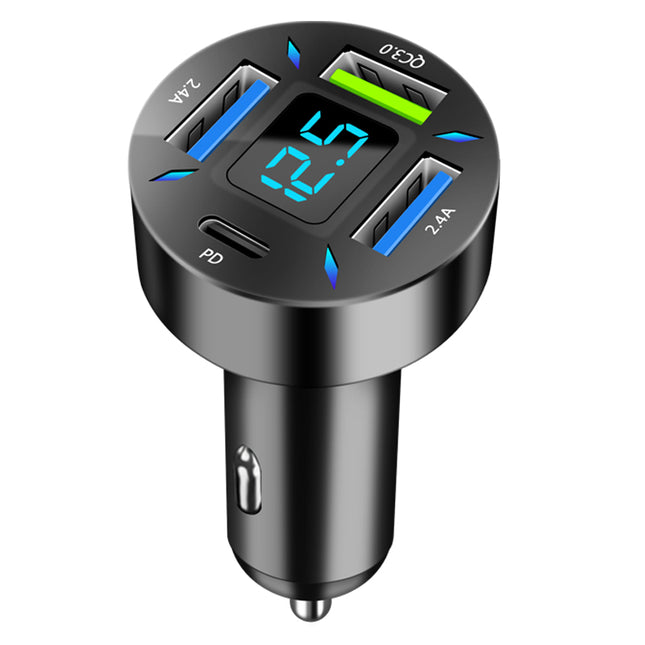 Chargeur de voiture USB 4 ports 66 W | Charge rapide PD Quick Charge 3.0