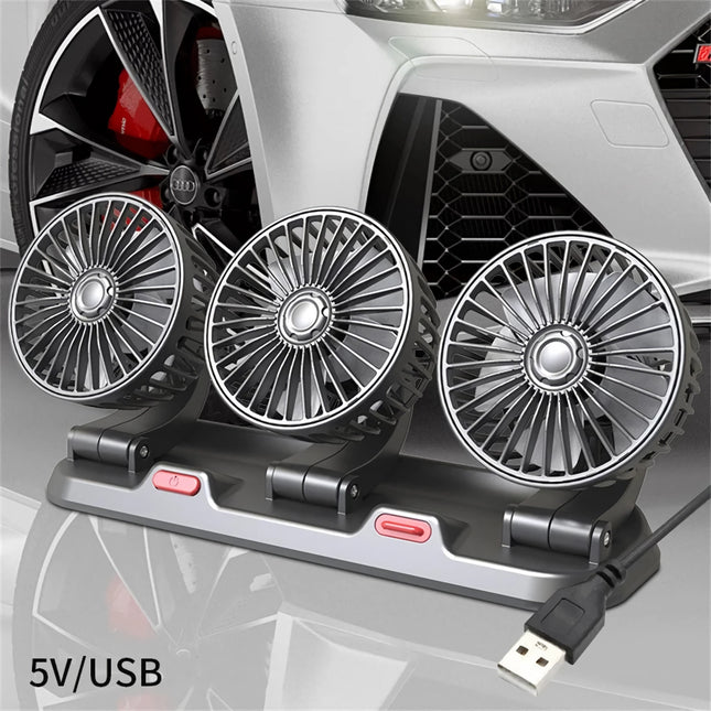 Ventilateur électrique réglable à 3 têtes