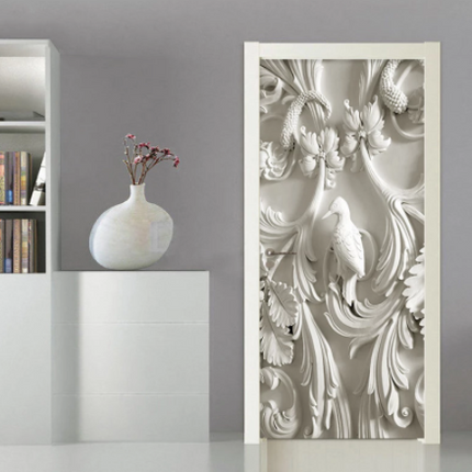 Door Stickers Embossed Visual Stereoscopic PVC Self-adhesive Removable Door Stickersce - Wnkrs