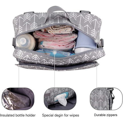 Multifunctional Waterproof Diaper Bag Organizer with Stylish Patterns - Wnkrs