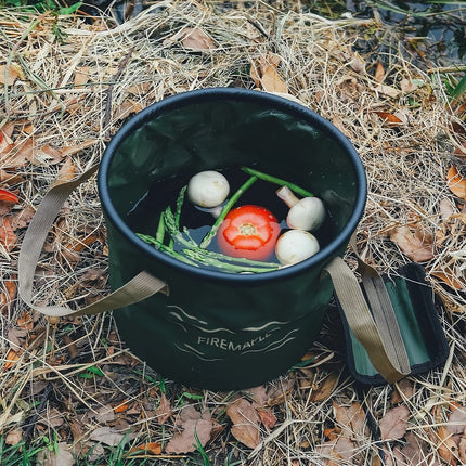 Cubo de camping plegable: cubo de lavado de gran capacidad apto para uso alimentario