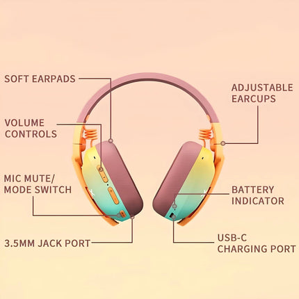 Wireless Bluetooth Gaming Headset with 3-Mode Connection & Ultra-Low Latency - Wnkrs