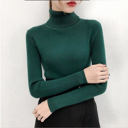 Women's Knitted Winter Turtleneck Sweater - Wnkrs