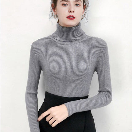 Women's Knitted Winter Turtleneck Sweater - Wnkrs