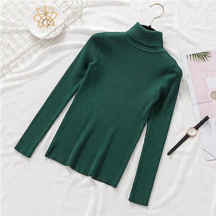 Women's Knitted Winter Turtleneck Sweater - Wnkrs