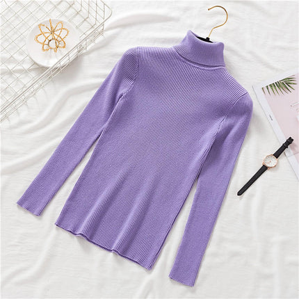 Women's Knitted Winter Turtleneck Sweater - Wnkrs