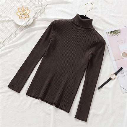 Women's Knitted Winter Turtleneck Sweater - Wnkrs