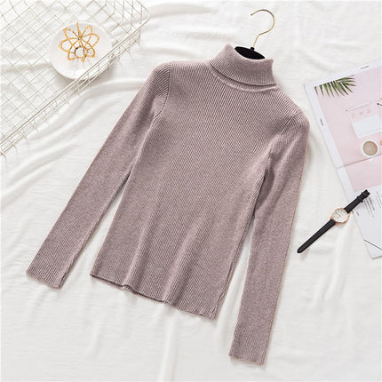 Women's Knitted Winter Turtleneck Sweater - Wnkrs