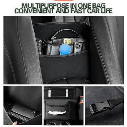 Car Front Seat Large Capacity PU Organizer & Storage Bag - Wnkrs