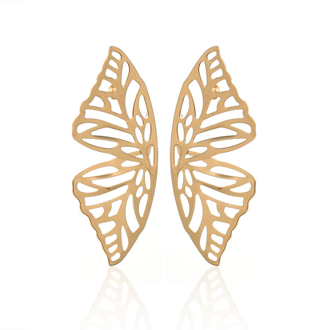 Boucles d'oreilles à tige en forme d'ailes d'ange et de papillon pour femme