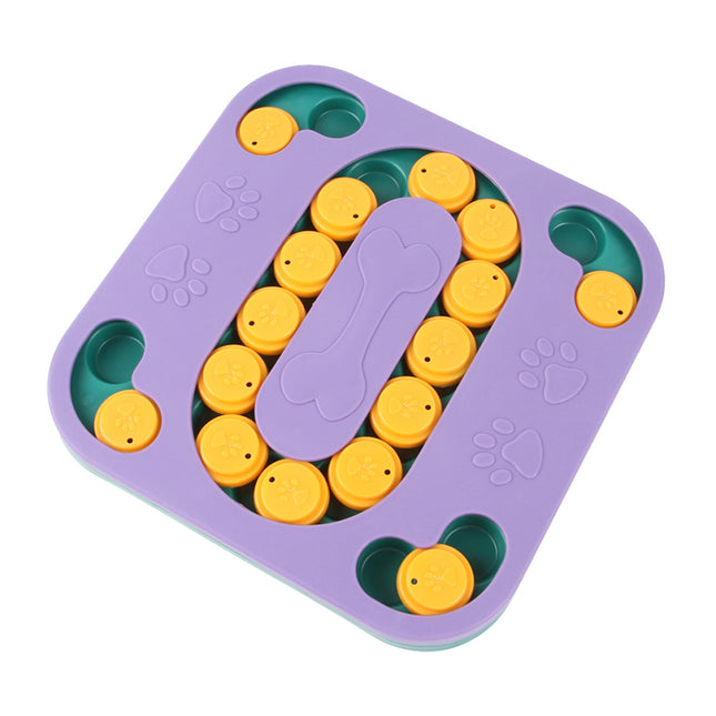 Cuenco de alimentación lenta con forma de rompecabezas interactivo para perros