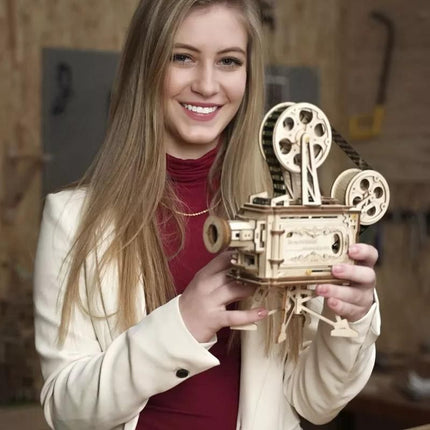 DIY 3D Wooden Film Projector Model Kit - Wnkrs