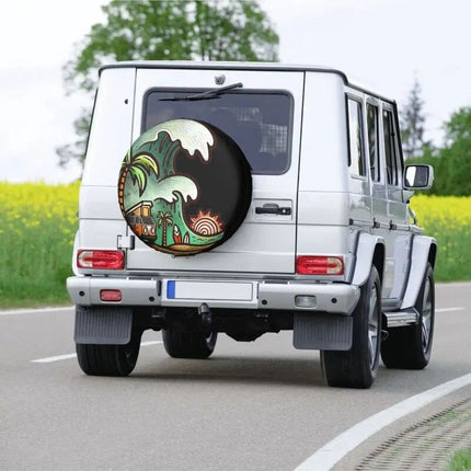 Surf-Inspired Vanlife Spare Wheel Cover for All-Terrain Vehicles 14"-17" - Wnkrs