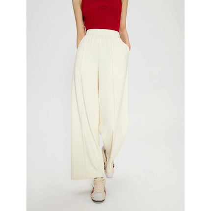 Pantalones casuales de cintura alta y pierna ancha para mujer para otoño