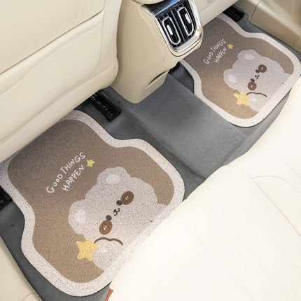 Alfombrillas de alambre para coche con bonitos dibujos de osos: alfombrillas protectoras delanteras y traseras