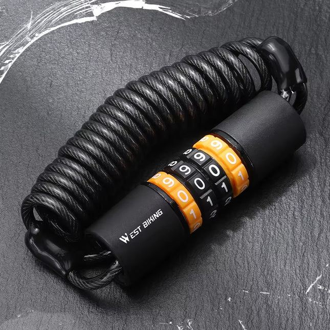Câble antivol portable avec mot de passe pour vélos et équipements